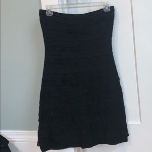 Black ruffled dress